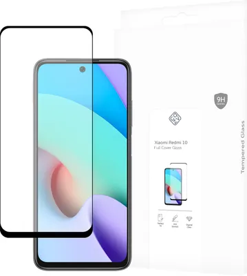 Produktbild von Schutzfolie Xiaomi Redmi 10 - Panzerglas - Cazy - Schwarz