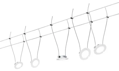 Produktbild von Paulmann Wire Systems DC Set DaisyLED 5x4W Chrom matt 230V/12V DC 30VA Metall