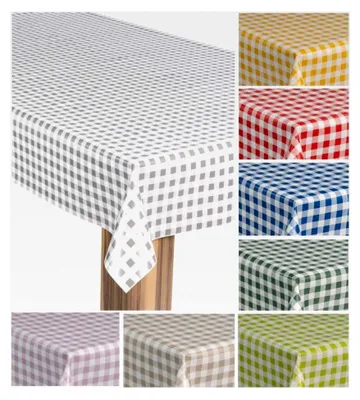Produktbild von Wachstuch-Tischdecke für den Garten, Muster: Grau Schwarz Kariert, Größe: 110x200