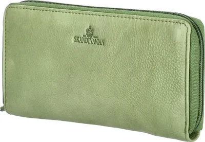 Produktbild von The Skandinavian Brand Damen Lederbörse Quer  grün