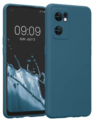 Produktbild von kwmobile Slim Case kompatibel mit Oppo Find X5 Lite Hülle - Handyhülle aus Silikon in Petrol matt