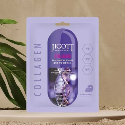 Obrázek produktu pro Jigott - Collagen Real Ampoule Mask - Kolagenov maska - 27 ml