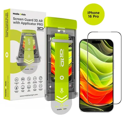 Productafbeelding van Beschermfolie voor iPhone 16 Pro, 3D AR, met applicator, voor het scherm