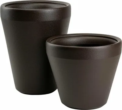Produktbild von HowHomely | Pflanzentöpfe - Blumentöpfen - braun - 2er Set - Übertöpfe - Blumenkübel - Praktisch