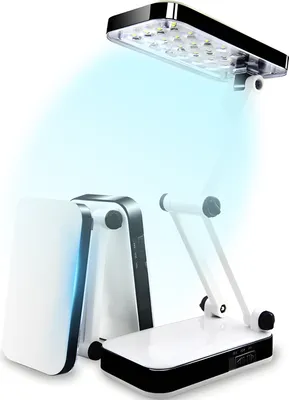 Produktbild von Schreibtischlampe LED Designer SMD Faltbare Tischlampe Schreibtischleuchte 5W Einstellbarer Lichtintensität Dimmbare Lampe Bürolampe Weiß Retoo