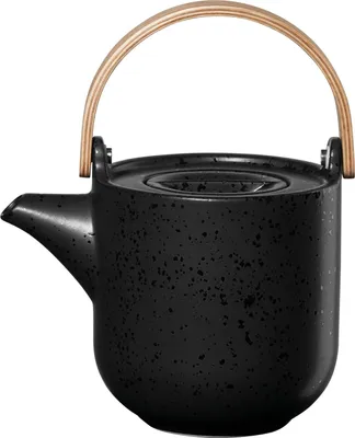 Imagen del producto de ASA Selection, tetera con asa de madera, modelo Kuro, 14,5 x 10,7 cm