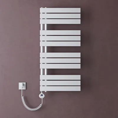 Produktbild von doporro Heizkörper Bad Handtuchheizkörper 104x60cm Badezimmer Badheizkörper Badheizung Handtuchtrockner Handtuchwärmer Seitenanschluss Weiß mit Heizstab 600w