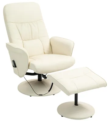 Image de Fauteuil de relaxation HOMCOM avec repose-pieds, fauteuil de massage électrique avec fonction d'inclinaison