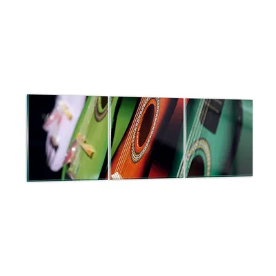 Produktbild von Bilder auf glas - Gitarre Musik Instrument - 150x50cm - Glasbilder - Wandbilder - Kunstdruck - zum Aufhängen bereit - Wanddekoration aus Glas - Glas Bilder - Wandbild auf Glas - GCA150x50-2113