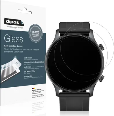 Produktbild von 2x Schutzfolie für Haylou RS3 matt - Anti-Shock 9H Folie dipos Glass