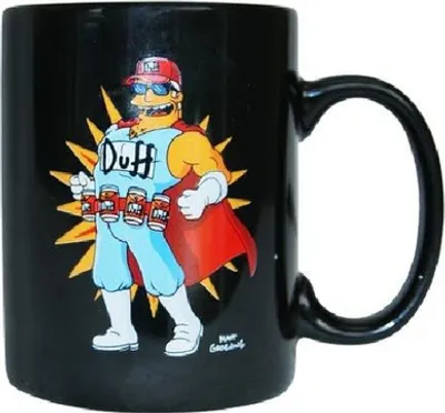 Produktbild von The Simpsons Duff Beer Duffman Kaffeetasse Becher Tasse Schwarz 300 ml