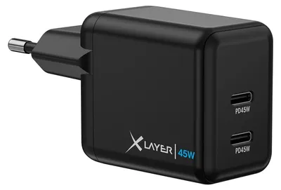 Immagine prodotto di XLAYER 220178 XLAYER Powercharger 45W Ladeadapter schwarz, 45 Watt