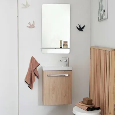 Immagine prodotto di Set lavabo sospeso Nevada con rubinetto e specchio
