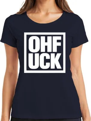 Immagine prodotto di OH FUCK Saying Gift Maglietta da donna vintage umoristica per adulti, Navy, XL