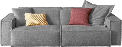 Produktbild von KAWOLA Sofa SAMU 2-Sitzer Stoff grau