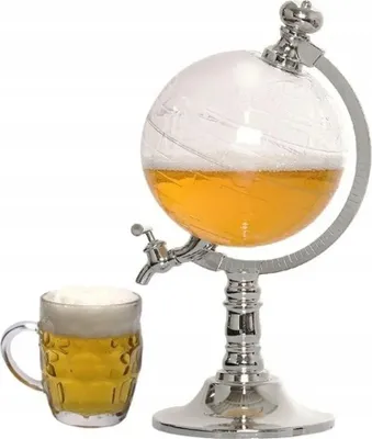 Immagine prodotto di Distributore di alcol 1,5 l Globus elegante dispenser a forma di globo.