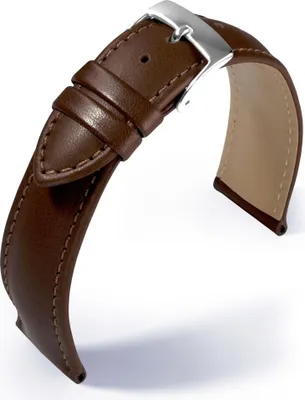 Produktbild von Barington Kalb Resisto Uhrenarmband XL Leder braun hautfreundlich, Stegbreite:14mm, Schließe:Silbern