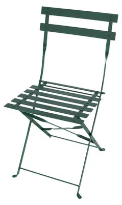 Image de Chaise de jardin pliante en métal - Vert - L 41 x P 46,5 x H 81,5 cm