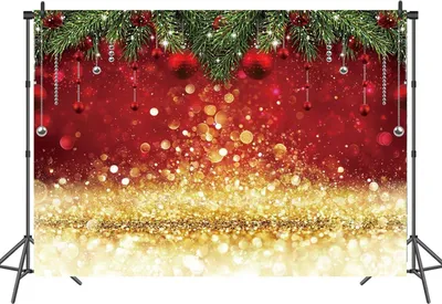 Obrázok produktu pre INRUI Vianočné fotografické pozadie Červené Merry Xmas 2,4x1,8 m