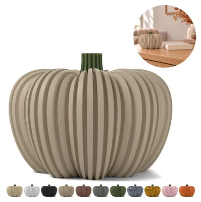 Image de Lanterne citrouille pour bougie LED — 9 cm – Chêne