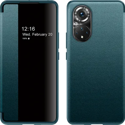 Produktbild von Honor 50 Hülle, Schlank Kunstleder Klapp Ledertasche Schutzhülle für Honor 50 Grün