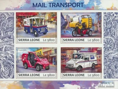 Produktbild von Briefmarken Sierra Leone 2017 Mi 8680-8683 Kleinbogen (kompl. Ausg.) postfrisch Posttransport