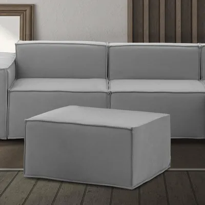 Immagine prodotto di Talamo Italia Pouf Avolasca 70x80x43h cm Grigio, Sfoderabile Grigio  Italy