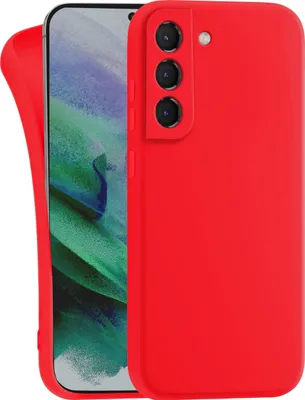 Produktbild von Hülle für Samsung Galaxy S21 FE - Handyhülle mit Kameraschutz Cover aus Silikon in Rot