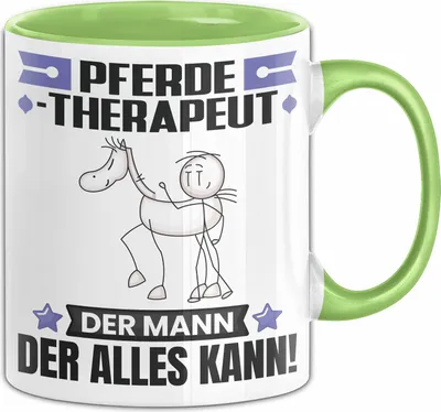 Produktbild von Pferdetherapeut Tasse Geschenk für Pferdetherapeut Der Mann Der Alles Kann Geschenkidee zum Geburtstag (Grün)