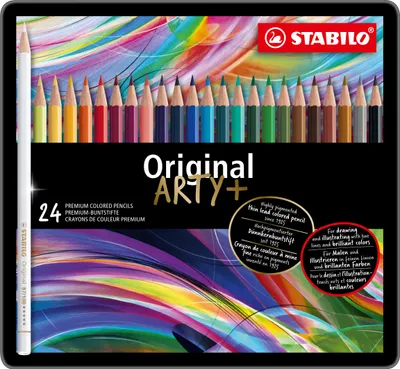Image de Crayon de couleur premium - STABILO Original - étui métal de 24 couleurs différentes
