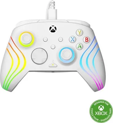 Immagine prodotto di Controller per videogiochi, Xbox Series X|S, Xbox One, PC, Afterglow Wave, RGB, con cavo, bianco, Turtle Beach