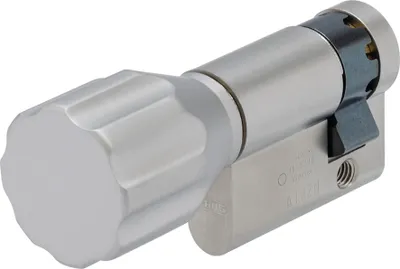 Obrázek produktu pro Půlvložka ABUS s knoflíkem 10/K50 - Půlvložka s kulatým knoflíkem pro zamykání bez klíče