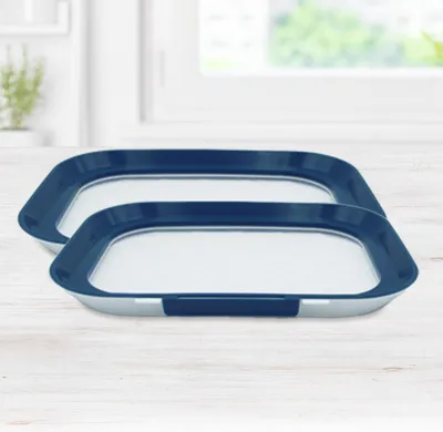Produktbild von Livington Flex & Fresh Frischhalteplatten 2er-Set - Aufschnittbox Kühlschrank