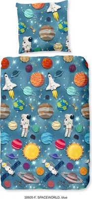 Produktbild von Good Morning Kinder-Bettwäsche-Set Spaceworld 135×200 cm