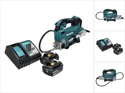 Obrázek produktu pro Akumulátorová mazací pistole Makita DGP 180 RF 18 V 690 bar + 2x akumulátor 3,0 Ah + nabíječka