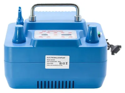 Produktbild von Elektrische Ballonpumpe - 800W Profi Ballonaufpuster - Doppelausgang - Timer mit Speicherfunktion - Fußschalter - 220V EU-Stecker