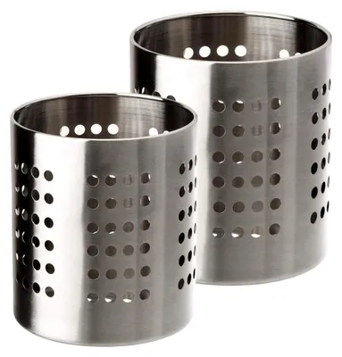Produktbild von Besteckhalter aus Edelstahl - Küchenutensilienhalter - 2er-Set