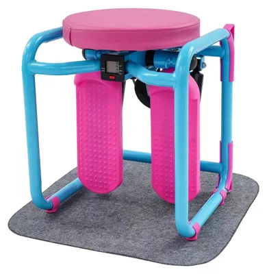 Immagine prodotto di Macchina stepper per il fitness - Stepper con seduta - Allenamento per tutto il corpo - Elastici di resistenza - Allenamento per braccia e gambe - Pedali antiscivolo - Carico massimo: 100 kg