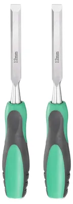 Immagine prodotto di Omgoods - 2 scalpelli in legno con lama in acciaio e manico antiscivolo - 1/2 pollice