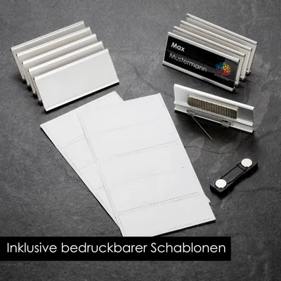 Produktbild von OfficeTree Aluminium Namensschilder 50 Stück