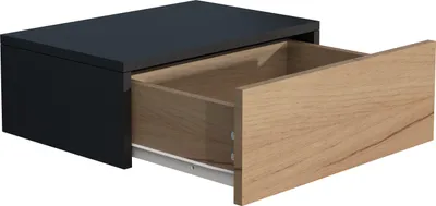 Immagine prodotto di Mobile notturno | Cassetto da parete | Pannello da parete | Comodino | Dimensioni ca. H. 15 x W. 45 x D. 30 cm - Usal M 45 cm