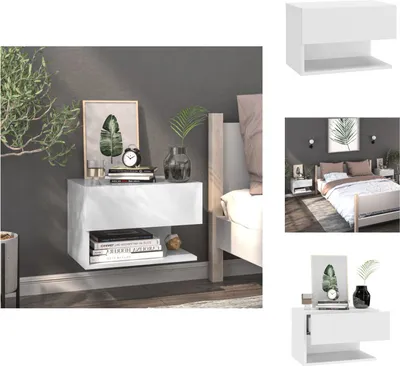Immagine prodotto di vidaXL Comodino a muro bianco - Comodini
