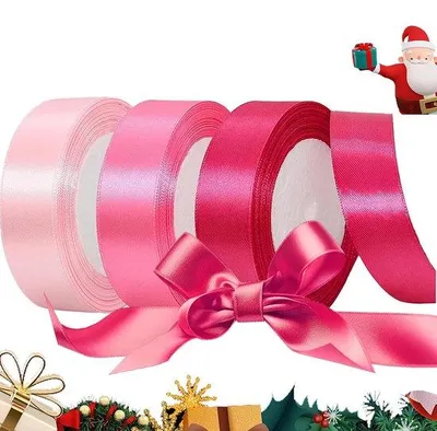 Immagine prodotto di Nastro di raso color pastello, 2,5 cm, 22 m/rotolo, nastro di raso rosso, per confezioni, decorazioni, confezioni regalo, lavori di bricolage, decorazioni per feste
