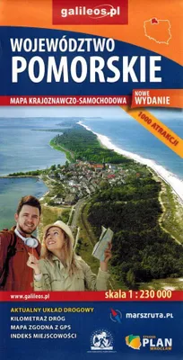 Zdjęcie produktu dla Mapa krajoznawczo-sam. - woj. Pomorskie w.II - Opracowanie zbiorowe (Travelling in Polish)