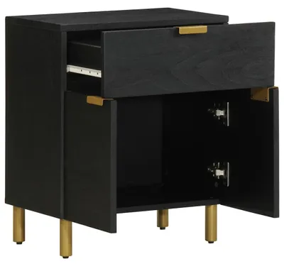 Immagine prodotto di vidaXL Comodino nero 50x33x60 cm materiale a base di legno