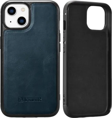 Produktbild von Icarer Case Ledertasche mit Magsafe für Iphone 14 Blau