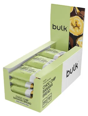 Produktbild von Bulk Vegan Protein Brownie (12x60g) Choc Chip Banana Bread - Riegel - Protein-Riegel