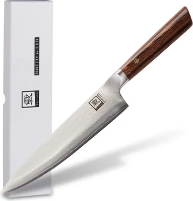 Produktbild von Zayiko Damastmesser Chefmesser, japan.Damaststahl VG-10, Zayiko Kasshoku #YON