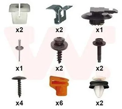 Produktbild von VAN WEZEL Montagesatz Stoßfänger 0993793 Hinten für CITROËN C3 III (SX)