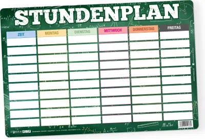 Produktbild von itenga Stundenplan magnetisch Formeln 30 x 20 cm